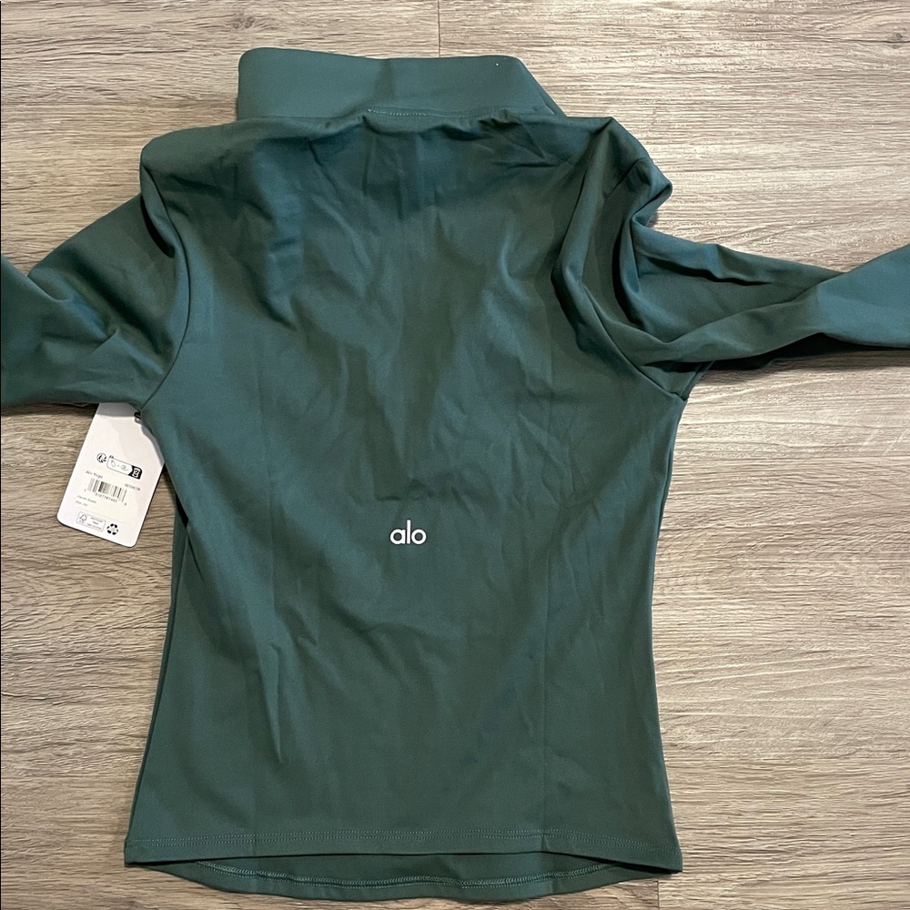 NWT | ALO Softsculpt Precision 1/4 Zip Long Sleeve Clover Green XS - Picture 5 of 6
